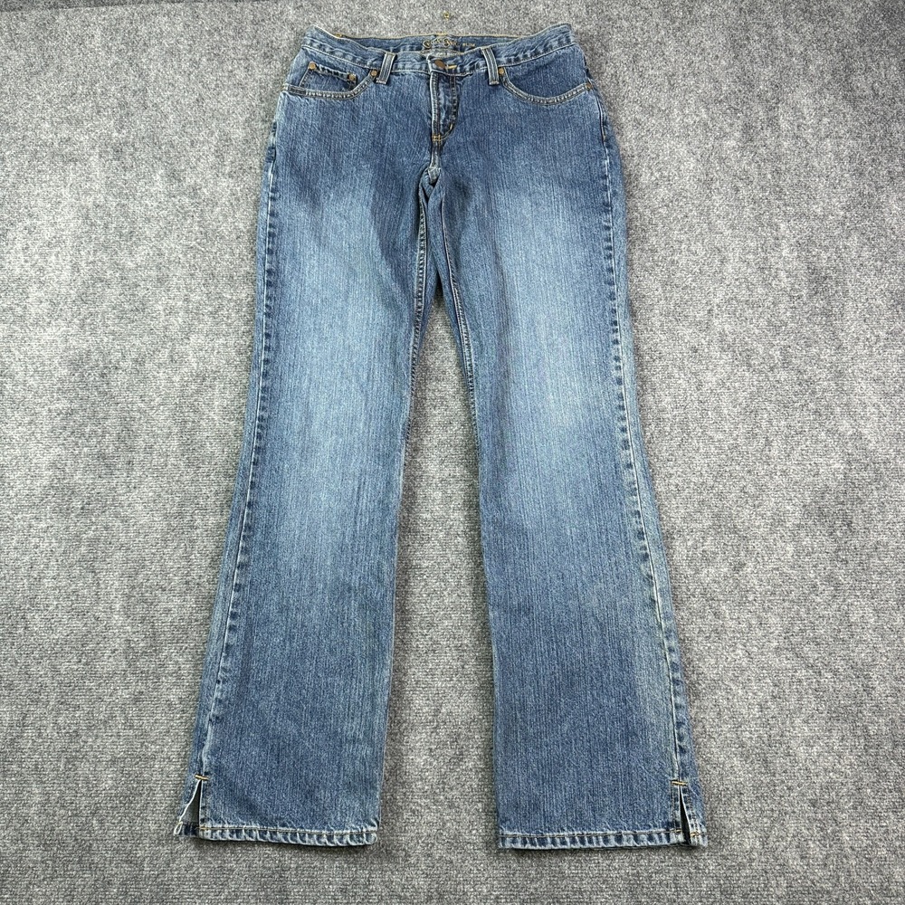 Cruel Girl Womens Slim Bootcut Jeans 9 Long Medium Wash Blue Western Denim
